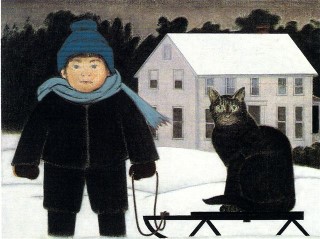 The Sled 1984 by Will Barnet