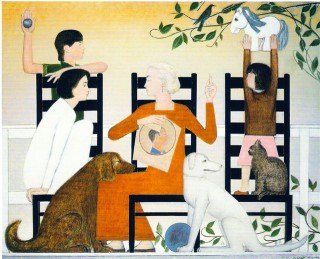 Three Chairs 1991-1992 by Will Barnet