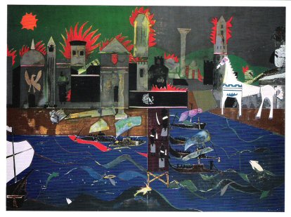 Romare Bearden, Odysseus- The Fall of Troy, 1977..jpg