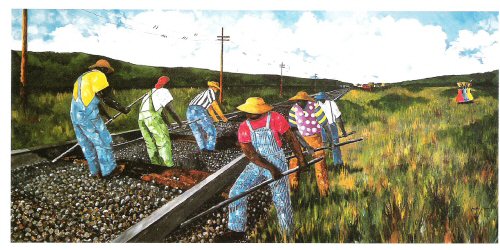 Jonathan Green,  Gandy Men , 1990..jpg