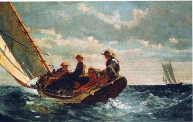 Breezing Up 1873-1876 by Winslow Homer