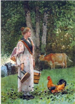 The Milk Maid 1878 by Winslow Homer