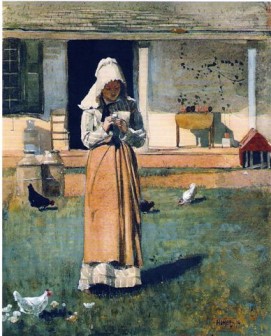 The Stick Chicken 1874 by Winslow Homer