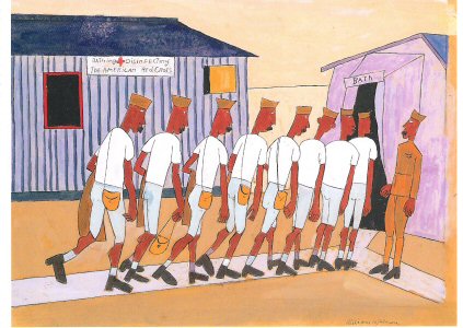 W.H.Johnson. Soldiers ' Morning Bath, 1942..jpg