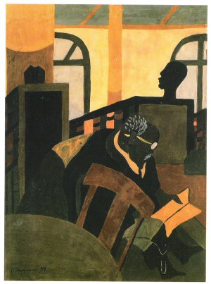 Jacob Lawrence, Library, 1937..jpg
