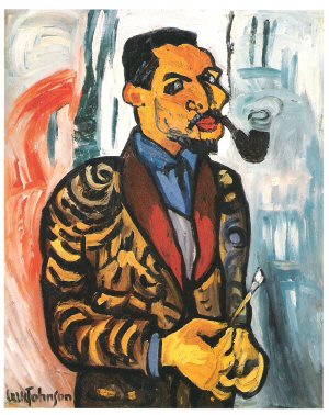 W.H.Thomson. Self-Portrait with Pipe, 1937..jpg