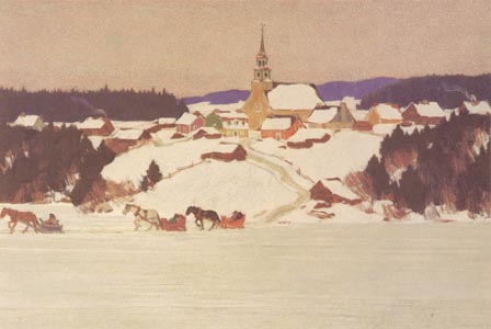 Clarence Gagnon,Church at Peribonka.2 stars..jpg