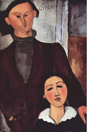 Portrait of Jacques & Berthe Lipchitz by Amedeo Modigliani
