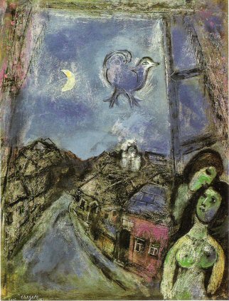 Marc Chagall, Evening at the window , 1950..jpg