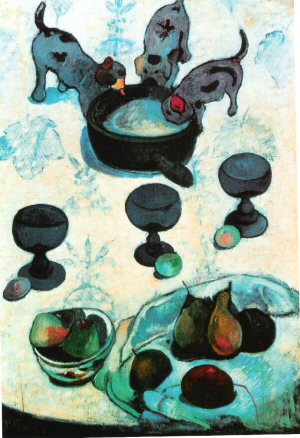 Paul Gauguin, Still life with three puppies, 1888.jpg