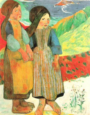 Paul Gauguin, Young breton girls before the sea. 1889.jpg