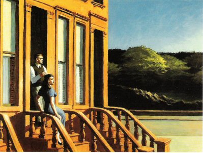 Edward Hopper , Sunlight on Brownstones, 1956..jpg