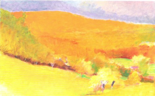 Wolf Kahn, Across route 9, fall , 1998..jpg