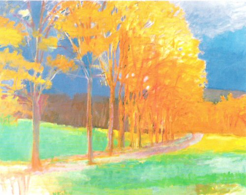 Wolf Kahn, Country Road Lined with Maples , 1995..jpg