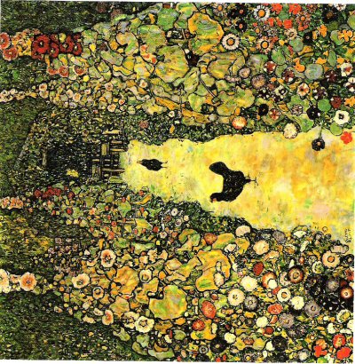Gustav klimt, Garden path with chickens , 1916.jpg