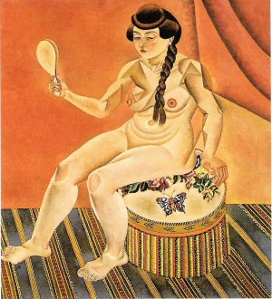 Joan Miro ,Nude with mirror , 1919..jpg