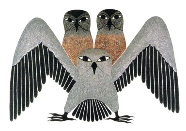 Riding on the Mother Owl by Kenojuak Ashevak