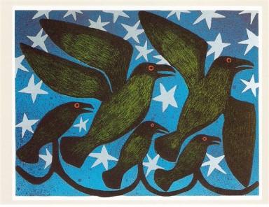 Starlit Ravens by Kanojuak Ashevak