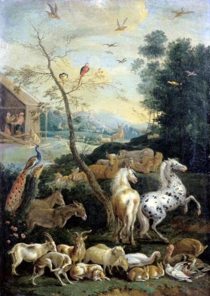 Animals Assembling before the Flood