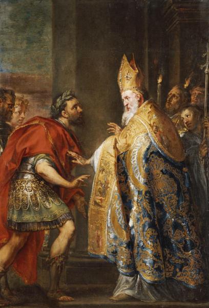 The Emporer Theodosius Before Saint Ambrose   
