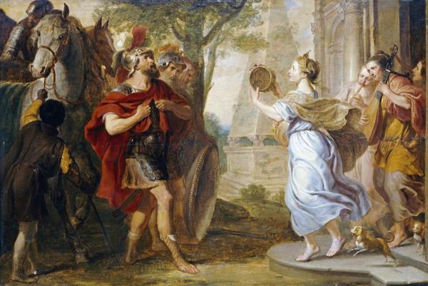 Jephthah Greeted By His Daughter 