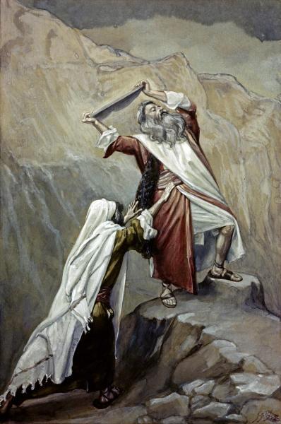 Moses Destroys the Tablets of the Ten Commandments 