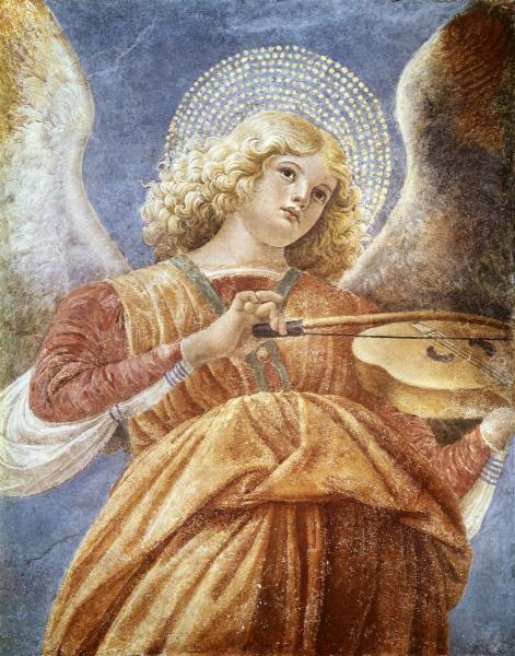 Music Making Angel with Lute 