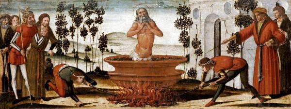 Saint John The Evangelist In a Vat of Boiling Oil  