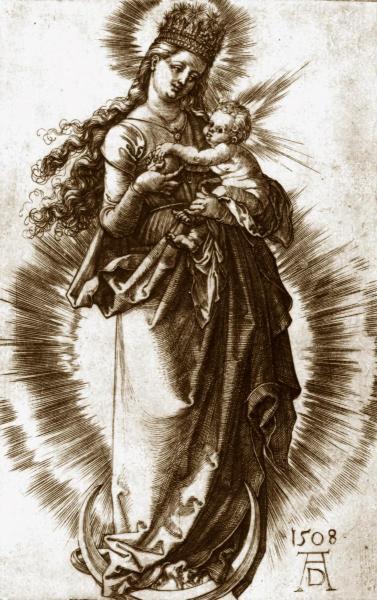The Virgin and Child On a Crescent With a Starry Crown  