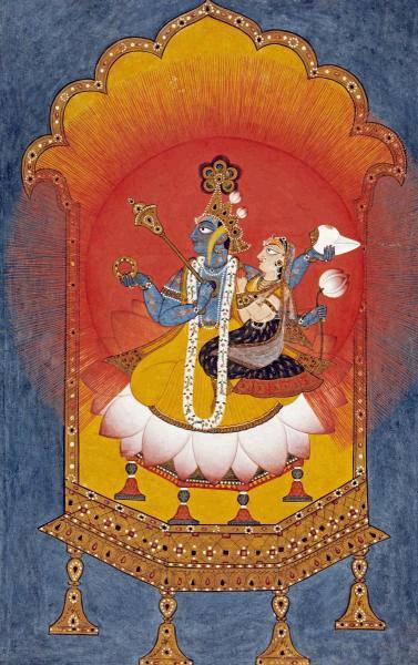 Vishnu and Lakshmi Enthroned