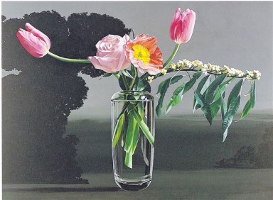 Flowers on Gray 2000 by Ben Schonzeit