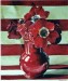 Red Vase Red Flowers 2001 by Ben Schonzeit