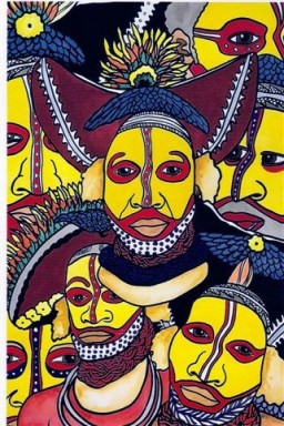 Huli Warrior Tribe by Nathalie LaRiche