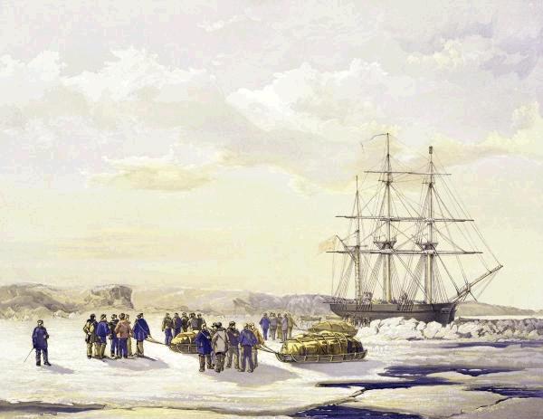 Sledge Party Leaving H.M.S. Investigator   