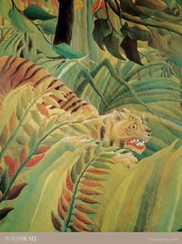Detail from Tiger in a Tropical Storm 
